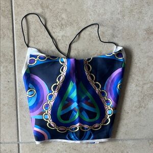 XS Colorful Chain Print Women's Top